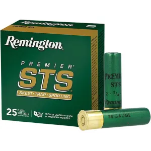 Remington Premier STS Target 28 Gauge Ammo 2-3/4" #8 Lead Shot 3/4 oz Case of 250 (10 Boxes of 25)