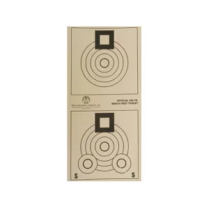 National Target International Bench Rest Shooters Target IBS 200 YD Bench Rest Paper 100PK