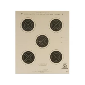 NRA Official Smallbore Rifle Target A-7/5 75' 4 Postion Paper 100PK