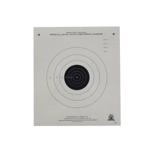 NRA Official Pistol Target B-2 50' Slow Fire Paper 100PK