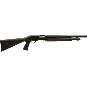 Stevens 320 Security Pump 20 Gauge Shotgun 18.5" Blued Barrel Black Pistol Grip