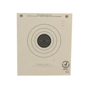 NRA Official Pistol Target TQ-6 25' Slow Fire Paper 100PK