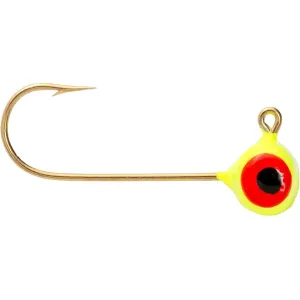 Mr. Crappie Teen-Zee Sausage Head 1/16oz Football Jighead Chartreuse