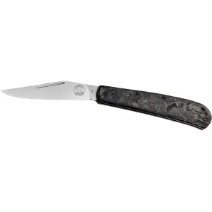White River Knives Trailhead Trapper Pocket Knife 3.1" Clip Point CPM S35VN Stainless Blade Carbon Fiber Handle Carbon