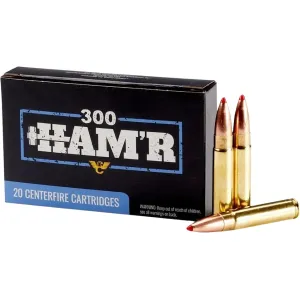 Wilson Combat 300 HAMR Ammo 150 Grain Hornady SST (Super Shock Tip) Polymer Tip Box of 20