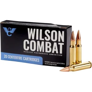 Wilson Combat 6.8mm Remington SPC Ammo 110 Grain Jacketed Hollow Point Box of 20