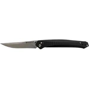 Smith & Wesson Special Ops Crossbar Pocket Knife 3.3" Drop Point 8Cr13MoV Gray Blade Aluminum Handle Black
