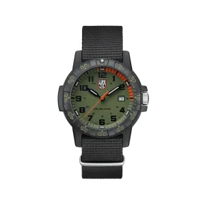 Luminox Leatherback Sea Turtle Giant Watch Carbon Compound/Webbing Black/Green Face