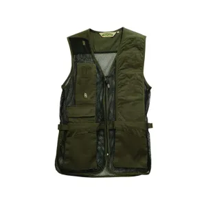 Bob Allen Men's 240M Mesh Back Shooting Vest Left Hand Cotton Twill and Mesh Sage 3XL