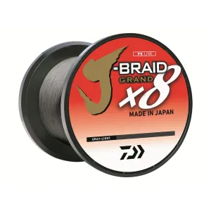 Daiwa J-Braid Grand X8 Braided Fishing Line 6lb 150yd Gray Light