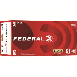 Federal Champion 38 Special Ammo 130 Grain Full Metal Jacket Case of 1000 (20 Boxes of 50)