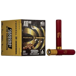 Federal Premium Personal Defense 410 Ammo 3" #000 Buckshot 5 Pellets Case of 200 (10 Boxes of 20)