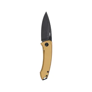 CRKT Tuna Compact Pocket Knife 2.76" Drop Point CPM S35VN Black Stonewash Blade Titanium Handle Topaz