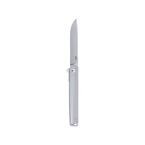 CRKT Stylus Pocket Knife 3.21" Drop Point CPM S35VN Brushed Blade Titanium Handle Gray