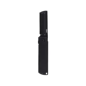 CRKT MinimalX Pocket Knife 2.19" Reverse Tanto Sandvik 12C27 Black Titanium Nitride Blade Stainless Steel Handle Black