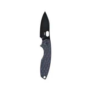 CRKT Pilar III Pocket Knife 2.97" Drop Point Sandvik 12C27 Black Oxide Blade G-10/Stainless Steel Handle Black