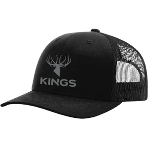 Kings Camo Men's Embroidered Logo Hat Black/Black One Size Fits Most