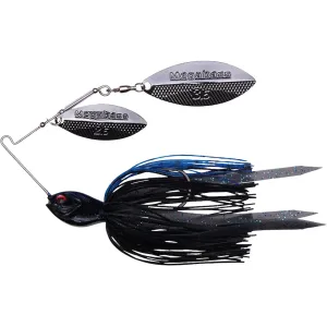 Megabass SV-3 Double Willow Spinnerbait 3/8oz Black Blue Black Nickel