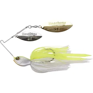 Megabass SV-3 Double Willow Spinnerbait 3/4oz White Chartreuse Nickel/Gold