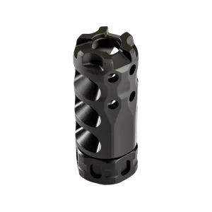 Precision Armament HYPERTAPTi Titanium-Slim Muzzle Brake 5.56mm, 223 Caliber 1/2"-28 Thread Black