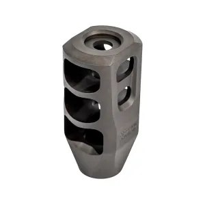 Precision Armament M11 Severe-Duty Muzzle Brake 8.6mm, 338 Caliber 5/8"-24 Thread Black