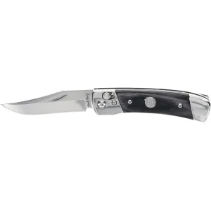 Uncle Henry PLB5 Pocket Knife 2.9" Clip Point 7Cr13 Satin Blade Laminated Wood Handle Black