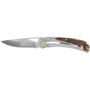 Uncle Henry Large 3UH Pocket Knife 2.7" Drop Point 7Cr13 Satin Blade Staglon Handle Brown