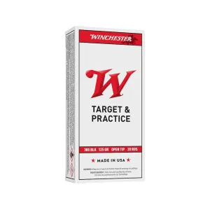 Winchester White Box USA 300 AAC Blackout Ammo 125 Grain Jacketed Hollow Point Box of 20