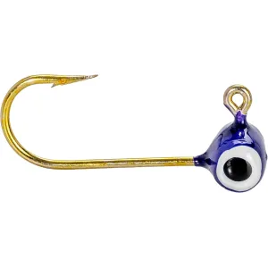Mr. Crappie Teen-Zee Sausage Head 1/32oz Football Jighead Deep Blue