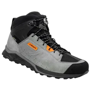 Crispi Boots Men's Attiva Mid GTX 7" Waterproof Hiking Boots Leather Gray 11.5 D