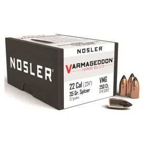 Nosler Varmageddon 22 Caliber (224 Diameter) Bullets 35 Grain Polymer Tip Box of 250