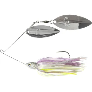 Dirty Jigs Compact Double Willow Spinnerbait 1/2oz Shad Spawn Nickel