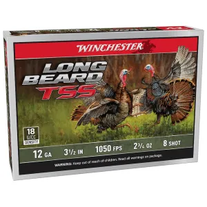 Winchester Long Beard TSS Turkey 12 Gauge Ammo 3-1/2" #8 Tungsten Shot 2-3/4 oz Box of 5
