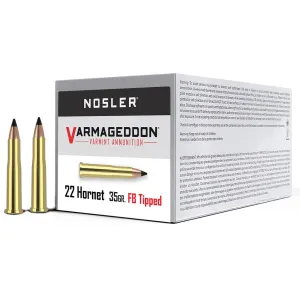 Nosler Varmageddon 22 Hornet Ammo 35 Grain Nosler Varmageddon Polymer Tip Box of 50