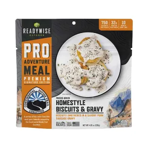 ReadyWise Outdoor Pro Meal Homestyle Biscuits & Gravy with Sausage Freeze Dried Food