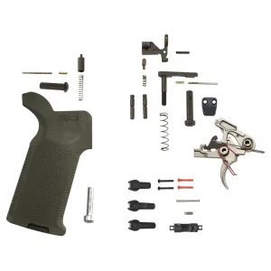 AR-STONER Duty Enhanced Lower Parts Kit with Magpul Magazine Release Button and MOE K2 Grip Olive Drab
