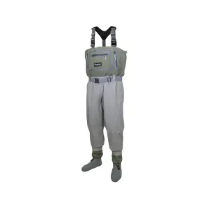 Frogg Toggs Men's Hellbender Elite Uninsulated Breathable Boot Foot Chest Waders Green/Gray XL (11-13)