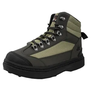 Frogg Toggs Hellbender Cleated Wading Boots Nylon Green/Silver Men's 9 D