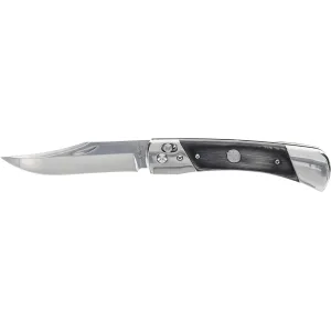 Uncle Henry PLB7 Pocket Knife 3.8" Clip Point 7Cr13 Satin Blade Laminated Wood Handle Black