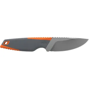 Outdoor Edge Vantex  Fixed Blade Knife 3.5" Drop Point 7Cr17MoV Gray Blade Glass Reinforced Nylon with Textured TPE Handle Gray