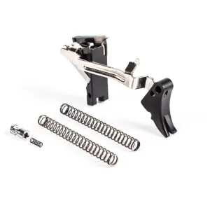 ZEV Technologies Fulcrum Drop-In Trigger Kit for Glock Gen 3 or Earlier 9mm Luger Aluminum Black Pad, Black Safety