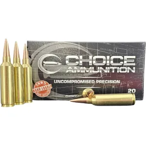 Choice 7mm Winchester Short Magnum (WSM) Ammo 168 Grain Berger Hunting VLD (Very Low Drag) Jacketed Hollow Point Box of 20