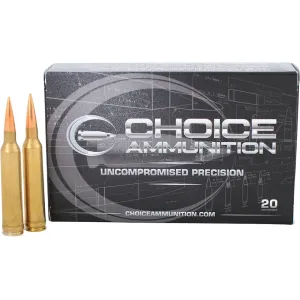 Choice 7mm Remington Magnum Ammo 168 Grain Berger Hunting VLD (Very Low Drag) Jacketed Hollow Point Box of 20