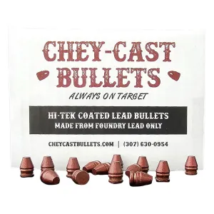 Chey-Cast HI-TEK Super Coat 38 Caliber (358 Diameter) Bullets 140 Grain Flat Nose Box of 500