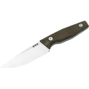 Boker Knives AK4 Fixed Blade Knife 3.86" Drop Point CPM-3V Satin Blade Micarta Handle Green