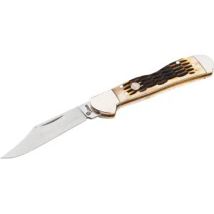 Boker Knives Traditional Series 2.0 Mini Copper Lock Pocket Knife 2.6" Clip Point D2 Satin Blade Jigged Bone Handle Brown