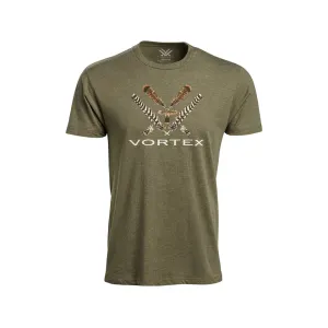 Vortex Optics Men's Turkey Core Logo Short Sleeve T Shirt Military Heather Medium