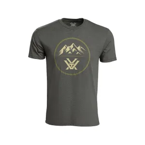 Vortex Optics Men's Three Peaks Short Sleeve T Shirt Dark Olive Heather 2XL