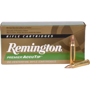 Remington Premier Varmint 223 Remington Ammo 50 Grain Remington AccuTip Polymer Tip Case of 200 (10 Boxes of 20)