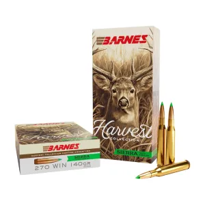 Barnes Harvest Collection 270 Winchester Ammo 140 Grain Sierra GameKing Polymer Tip Box of 20